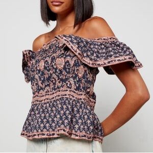 Sea New York ruffle peplum floral top